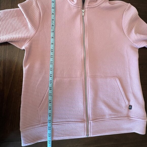 Women's Dusty Rose Skechers GoWalk Ribbed Hoodless Zip-up Jacket, Size Medium - Picture 9 of 9